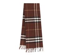 Burberry - Écharpe en cachemire à carreaux - Femme - Accessoires - Brun - Taille: ONE Size