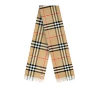 Burberry - Écharpe en Cachemire à Carreaux - Femme - Accessoires - Beige - Taille: ONE Size