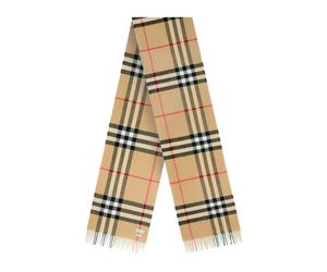 Burberry - Écharpe en Cachemire à Carreaux - Femme - Accessoires - Beige - Taille: ONE Size