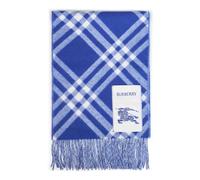 Burberry - Écharpe en cachemire à carreaux - Homme - Accessoires - Bleu - Taille: ONE Size