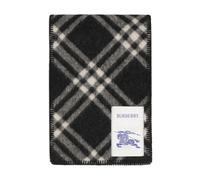 Burberry - Écharpe en laine à carreaux - Femme - Accessoires - Noir - Taille: ONE Size