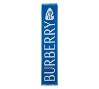 Burberry - Écharpe en laine à logo - Femme - Accessoires - Bleu - Taille: ONE Size
