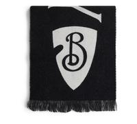 Burberry - Écharpe en Laine Réversible avec Logo Contrasté - Homme - Accessoires - Noir - Taille: ONE Size