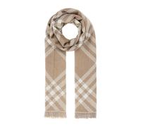 Burberry - Écharpe en mélange de laine brodée - unisex - Accessoires - Beige - Taille: ONE Size