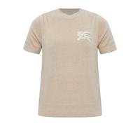 Burberry - EKD Wool Cotton Top - Femme - Pulls - Beige - Taille: 40 FR