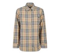 Burberry - Emma Cotton Shirt - Femme - Blouses et Chemises - Beige - Taille: 38 FR