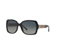 Burberry Femme BE4160 3433T3 Lunettes de soleil Acétate Noir Gris Carré Polarisé Ombré