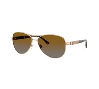 Burberry Femme Sunglass BE3080 - Couleur du Monture: Doré clair, Couleur de Lentille: Dégradé Marron Polar