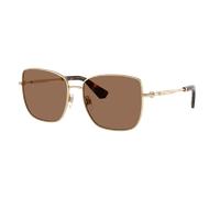 Burberry Femme Sunglass BE3158 - Couleur du Monture: Doré clair, Couleur de Lentille: Marron foncé