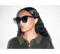 Burberry Femme Sunglass BE4364 Kitty - Couleur du Monture: Noir, Couleur de Lentille: Dégradé Gris