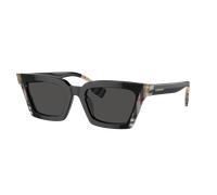 Burberry Femme Sunglass BE4392U Briar - Couleur du Monture: Black/Vintage Check, Couleur de Lentille: Gris foncé