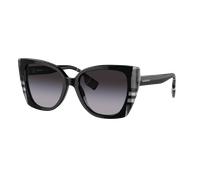 Burberry Femme Sunglass BE4393 Meryl - Couleur du Monture: Black/Check White Black, Couleur de Lentille: Dégradé Gris