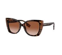 Burberry Femme Sunglass BE4393 Meryl - Couleur du Monture: Dark Havana/Check Brown, Couleur de Lentille: Dégradé marron