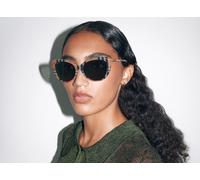 Burberry Femme Sunglass BE4407 - Couleur du Monture: Carreaux Vintage, Couleur de Lentille: Gris foncé
