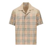 Burberry - Front Button Short Sleeve Shirt - Homme - Chemises - Beige - Taille: S