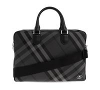 Burberry - Grid Briefcase - Homme - Sacs - Gris - Taille: ONE Size