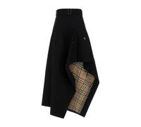 Burberry - Jupe Trench Asymétrique Heather - Femme - Jupes - Noir - Taille: 34 FR