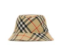 Burberry, Homme, Accessoires, Beige, Taille: M Beige Couronne Plate Bord Étroit Chapeau