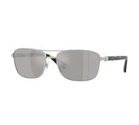 Burberry Homme BE3163 10056G Lunettes de soleil Métal Argent Gris Carré Miroir