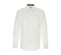Burberry, Homme, Chemises, Blanc, Taille: S Knight Stamp And Check Shirt
