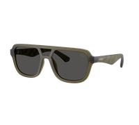 Burberry Homme Sunglass BE4474U - Couleur du Monture: Vert mat, Couleur de Lentille: Gris foncé