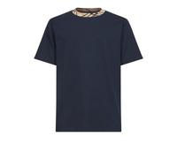 Burberry, Homme, Tops, Bleu, Taille: XL Sand Check Knit Crewneck