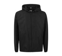 Burberry, Homme, Vestes, Noir, Taille: L Veste noire à capuche avec application logo