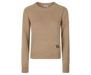 Burberry - Janelle Tricot Col Rond - Femme - Pulls - Brun - Taille: 40 FR