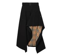 Burberry - Jupe Trench Asymétrique Heather - Femme - Jupes - Noir - Taille: 34 FR