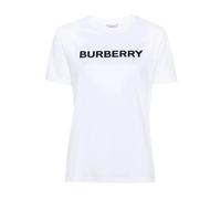 Burberry - Logo Cotton T-shirt - Femme - Tops - Blanc - Taille: 36 FR
