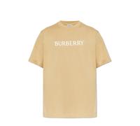 Burberry - Logo Cotton T-Shirt - Homme - Tops - Beige - Taille: S