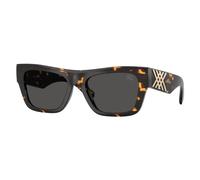 Burberry - Lunettes de soleil rectangulaires - Femme - Accessoires - Brun - Taille: 53 MM