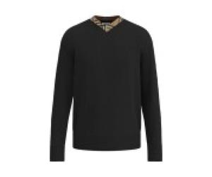 Burberry - Maille col V - Homme - Pulls - Noir - Taille: XL