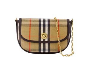 Burberry - Mini Sac Bandoulière Chain Highlands - Femme - Sacs - Beige - Taille: ONE Size