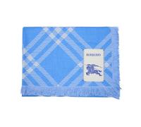 Burberry - Mu Tri Bar Check Scarf - Femme - Accessoires - Bleu - Taille: ONE Size