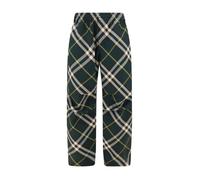 Burberry - Pantalon à Cordon de Serrage à Motif Check avec Poches Zippées - Homme - Pantalons - Vert - Taille: S