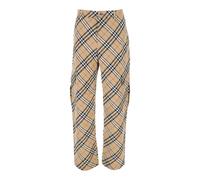 Burberry - Pantalon Cargo Beige avec Motif Vintage Check - Homme - Pantalons - Beige - Taille: L