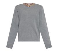 Burberry - Maxim MRN Tricot Col V - Homme - Pulls - Gris - Taille: XL