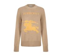Burberry - Pull en Laine avec Logo Équestre - Femme - Pulls - Beige - Taille: 40 FR
