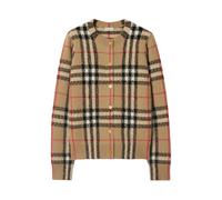 Burberry - Pull en Laine et Cachemire Marron à Carreaux - Femme - Pulls - Brun - Taille: 36 FR