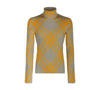 Burberry - Pull en laine mélangée à carreaux - Homme - Pulls - Brun - Taille: L