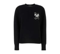 Burberry - Pull en Laine Stretch Mélangée - Femme - Pulls - Noir - Taille: 40 FR