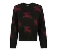 Burberry - Pull Jacquard à Motifs EKD - Femme - Sweatshirts et sweats à capuche - Noir - Taille: 40 FR