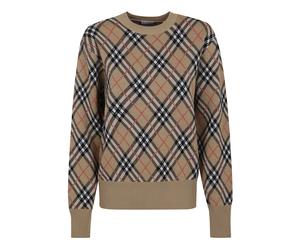 Burberry - Pull Marron Aw25 Luxe Confort - Femme - Pulls - Beige - Taille: 42 FR