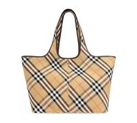 Burberry - Embroidered Canvas Medium Check Shopping Bag - Femme - Sacs - Multicolore - Taille: ONE Size