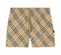 Burberry - Short de bain à cordon de serrage imprimé Check - Homme - Maillots de bain - Beige - Taille: M