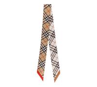 Burberry - Skinny Check Silk Scarf - Femme - Accessoires - Multicolore - Taille: ONE Size