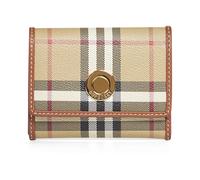 Burberry - Small Check Folding Wallet - Femme - Accessoires - Beige - Taille: ONE Size