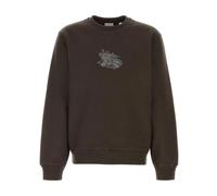 Burberry - SweaT-shirt ras du cou avec logo brodé - Homme - Sweatshirts et sweats à capuche - Brun - Taille: S