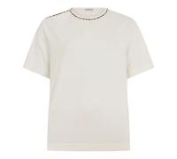 Burberry - T-shirt en coton à manches nouées - Femme - Tops - Blanc - Taille: 36 FR